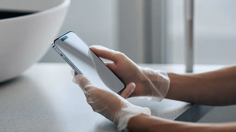 Illustration d'un smartphone réparé, écran intact, prêt à être remis.